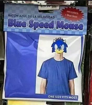 Bootleg Blue Speed Mouse