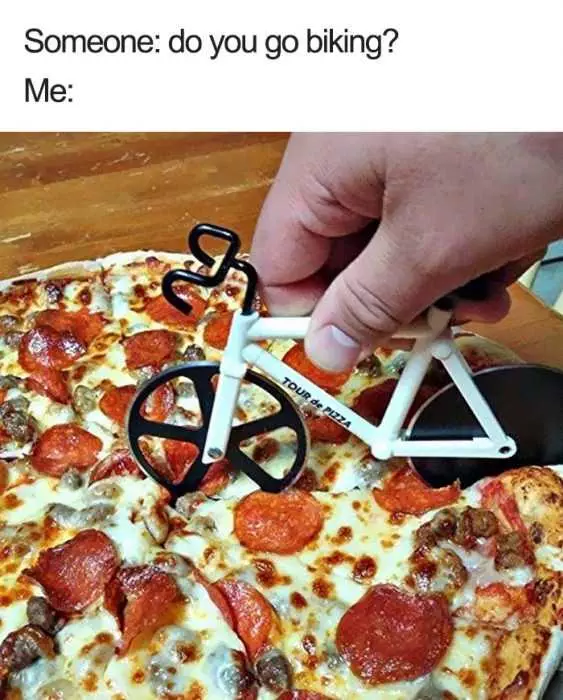 Meme Biking Pizza