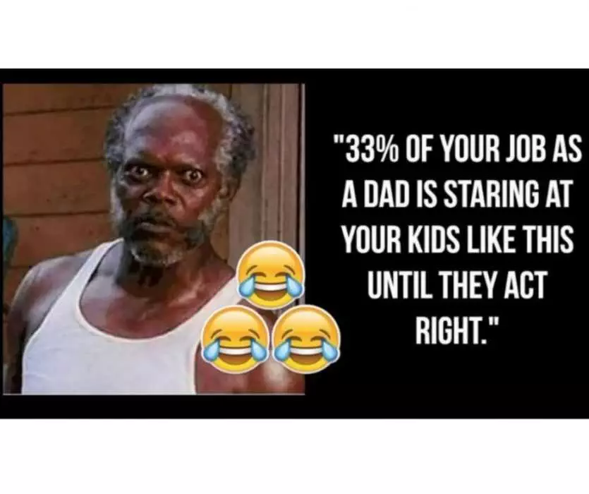 Samuel L Jackson Giving The Dad Look Meme