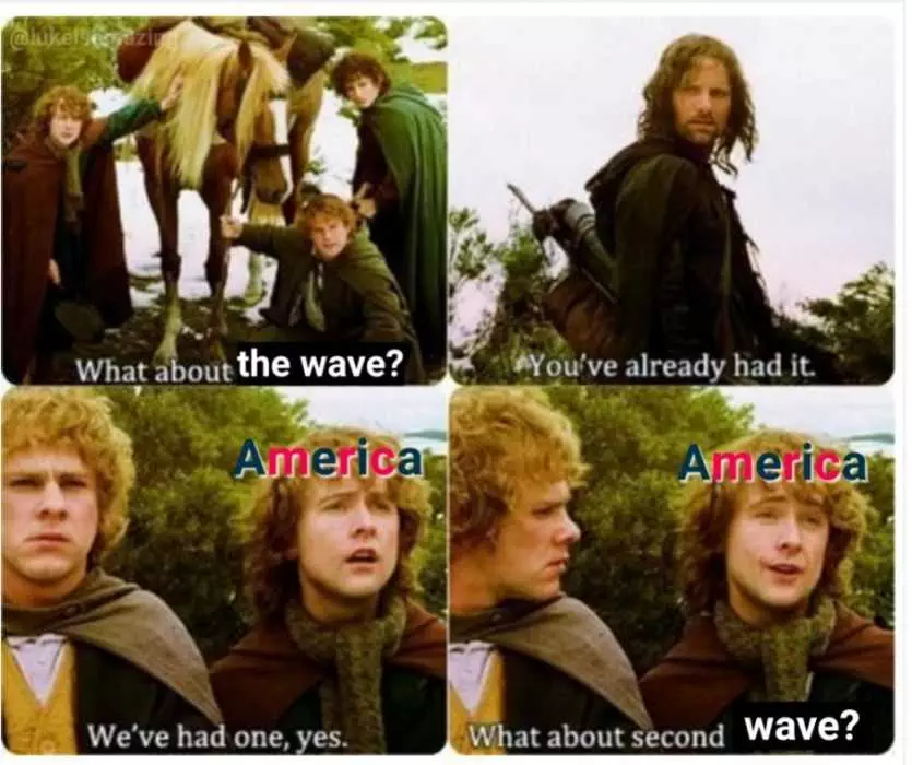 Hobbit Meme About Covid19 Second Wave