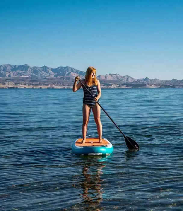 Roc Inflatable Stand Up Paddle Board In Use