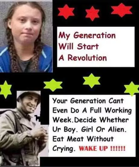Meme Making Fun Of Boomers Making Fun Of Young Generation Wanting To Start A Revolution