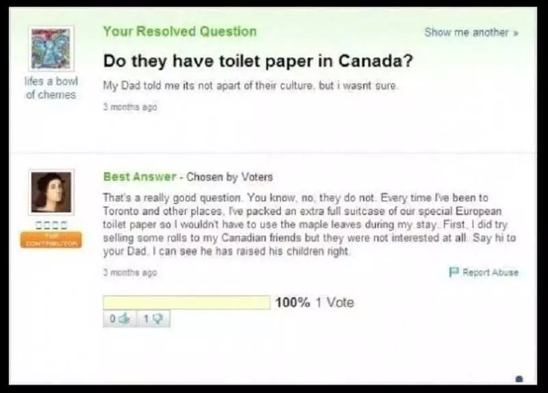Yahoo Toilet Paper