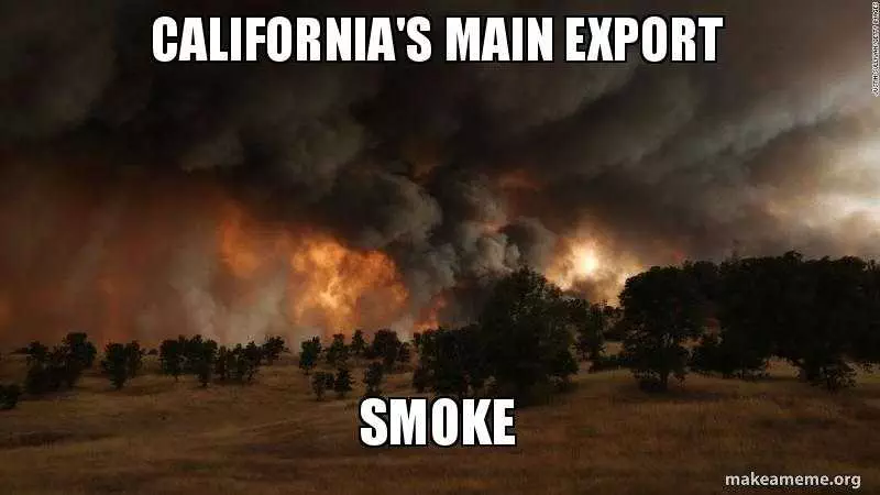 Wildfire Memes  California'S Main Export