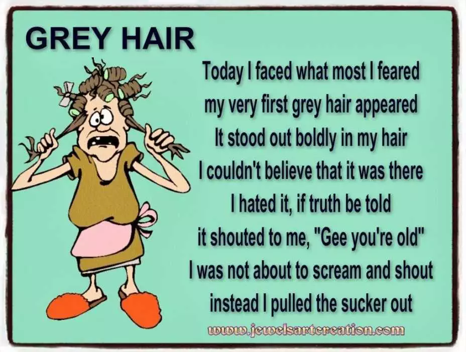 Funny Poems About Getting Old  Grey Hair
