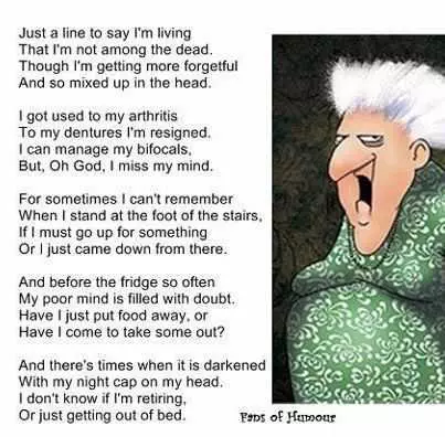 Funny Poem About Aging