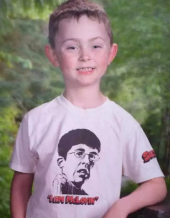 School Photo Meme Of A Kid With A Nice Choice Of Tshirt For Picture Day