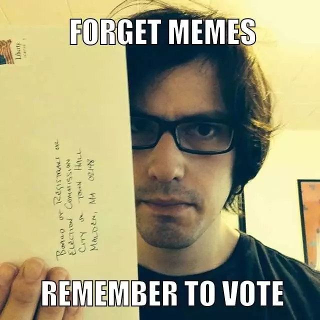 Me-Forget-Memes Funny Voting Memes Don't Read This Meme Just Go Vote