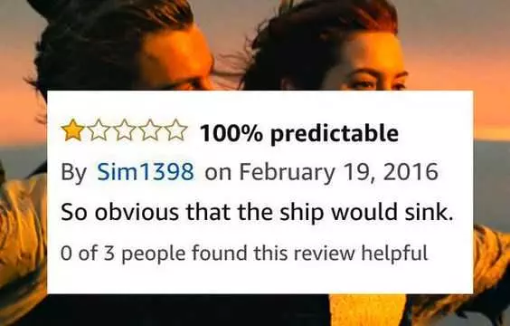 Funny Amazon Review  Titanic