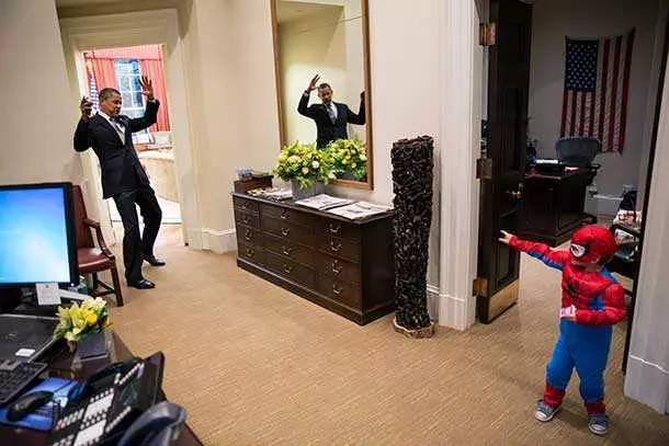 Timeless Photos  Obama And Spider Man