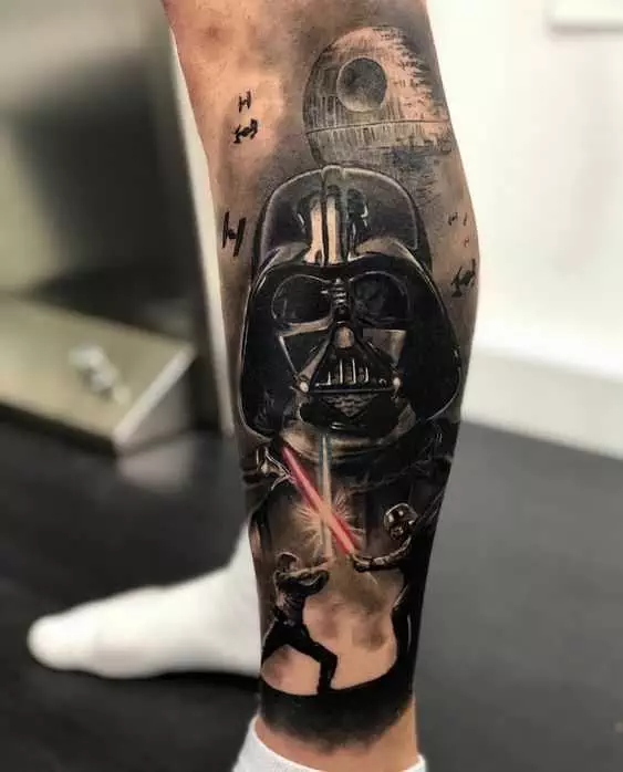 Cool Star Wars Tattoo Ideas  Vader On Leg