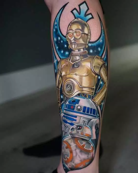 Cool Star Wars Tattoo  C3Po R2D2