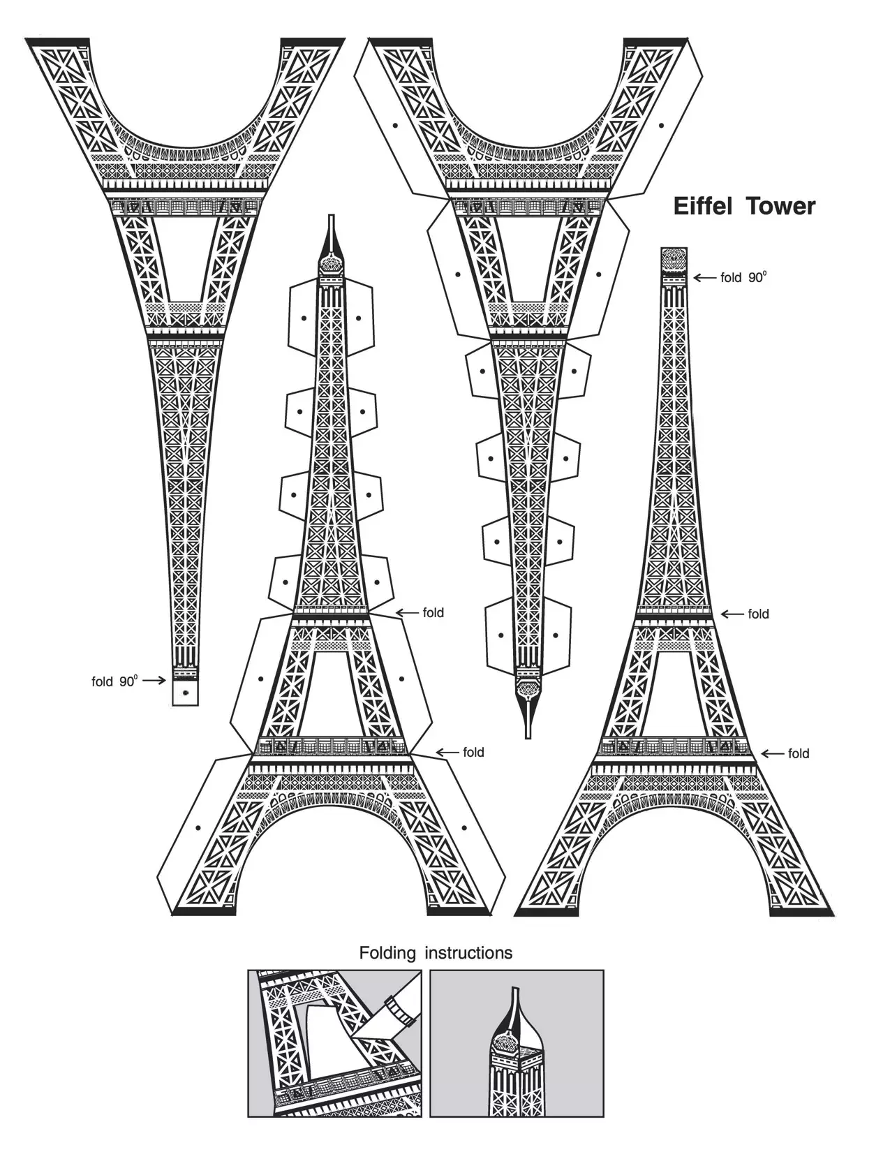 Eiffelturm Eiffel Tower Paper Cutout 1