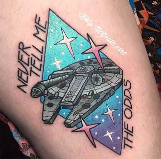 Cool Star Wars Tattoos  Millennium Falcon