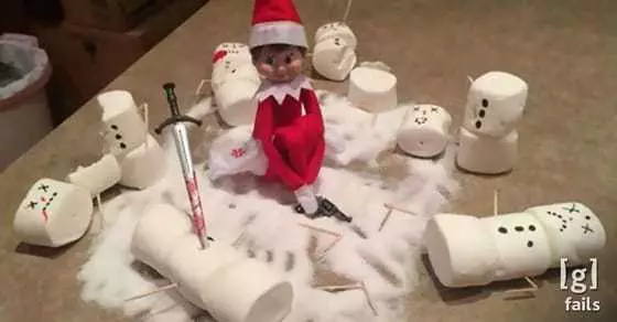 Christmas Fails  Halloween Elf On The Shelf?