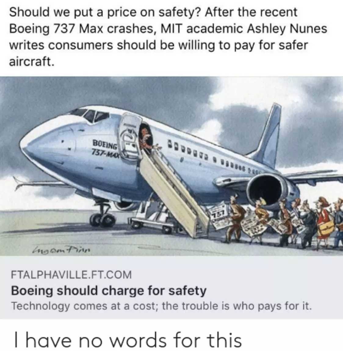 Funny 737 Max Memes  Paying For Safety