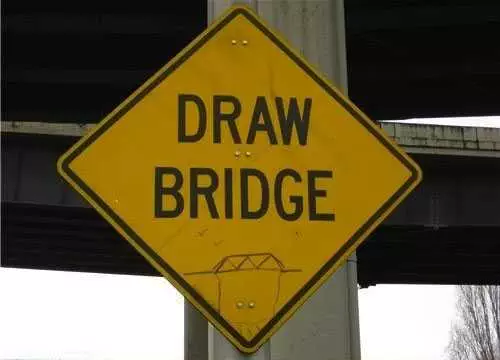 Vandalism Sign  Draw Bridge