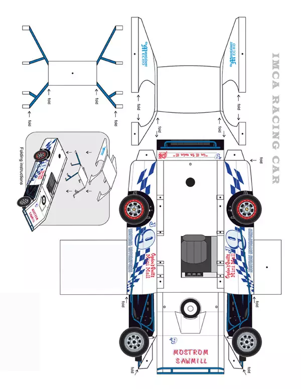 Imca Racing Car Paper Cutout 1