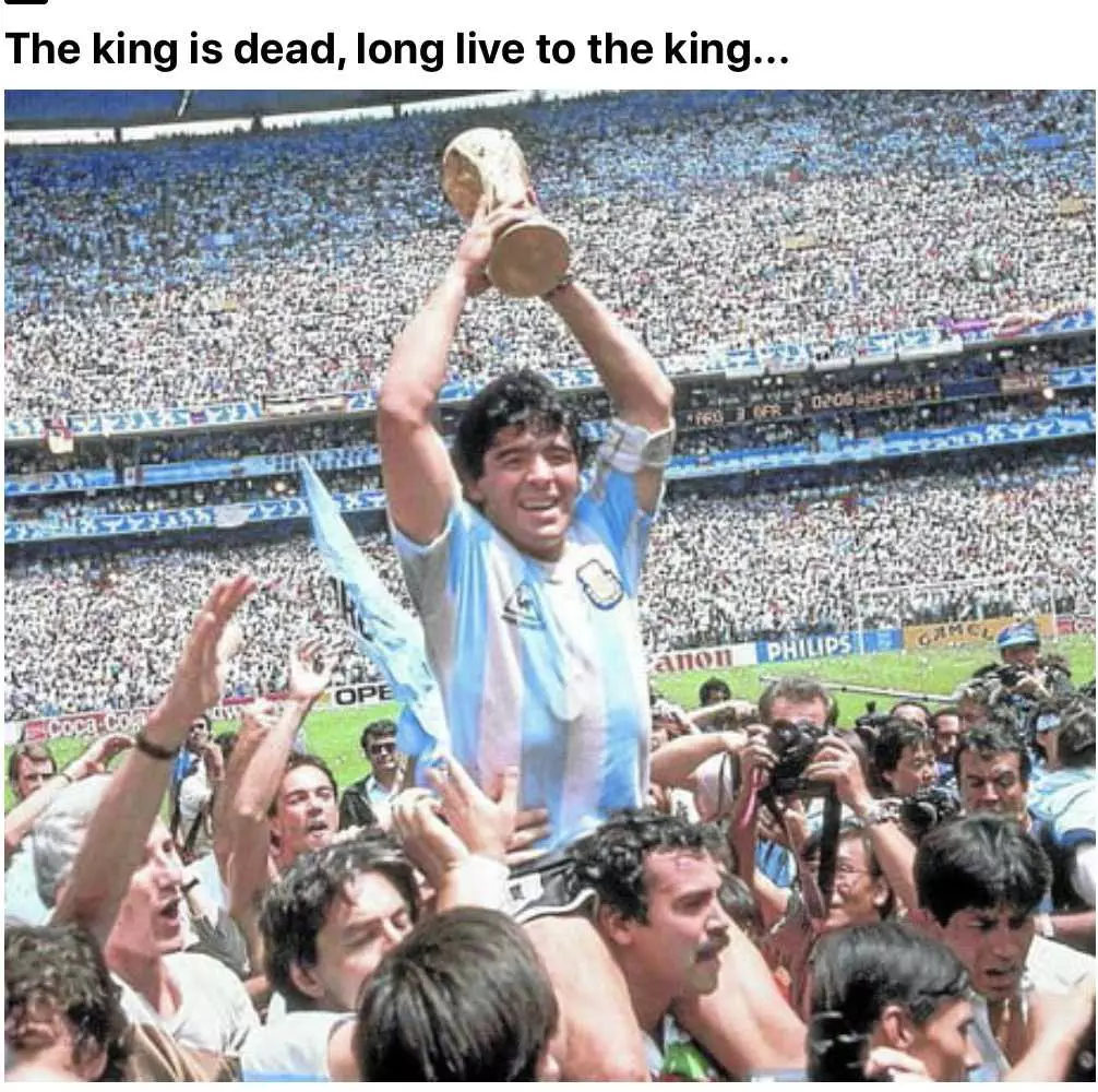 Funny Maradona Memes  King Is Dead Long Live The King