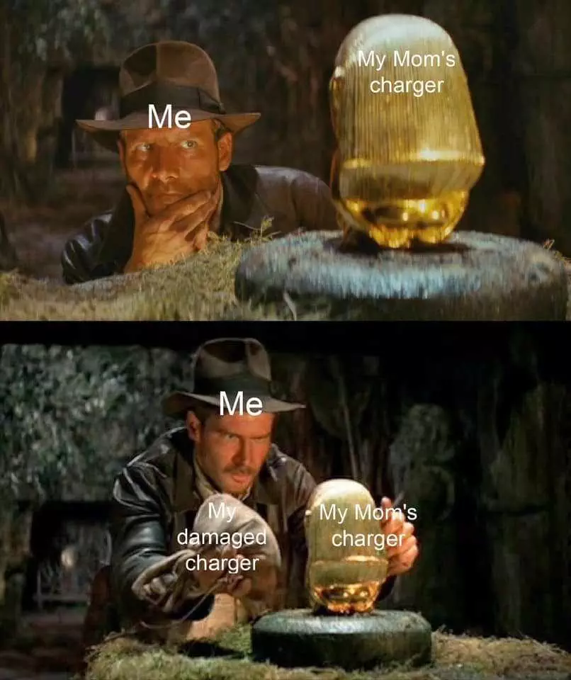 Funny Life Meme  Damaged Charger