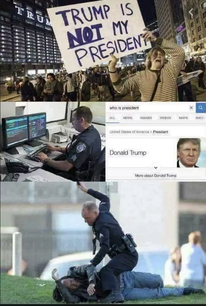 Not My President Memes  Police