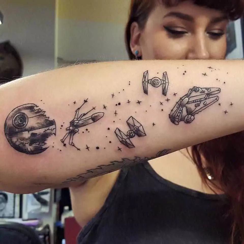 Cool Star Wars Tattoos  Arm Star Wars Ships
