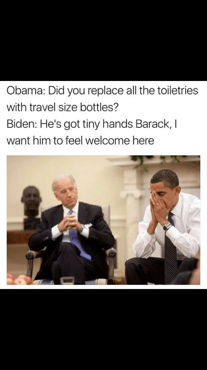 Obama And Biden Memes  Travel Size Shampoos