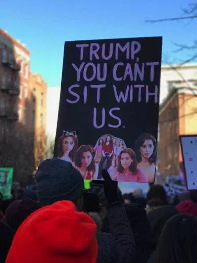 Funny Protest Signs  Trump You Can'T Sit With Us