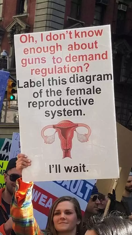 Funny Protest Sign Memes  Guns Vs Womens Rights