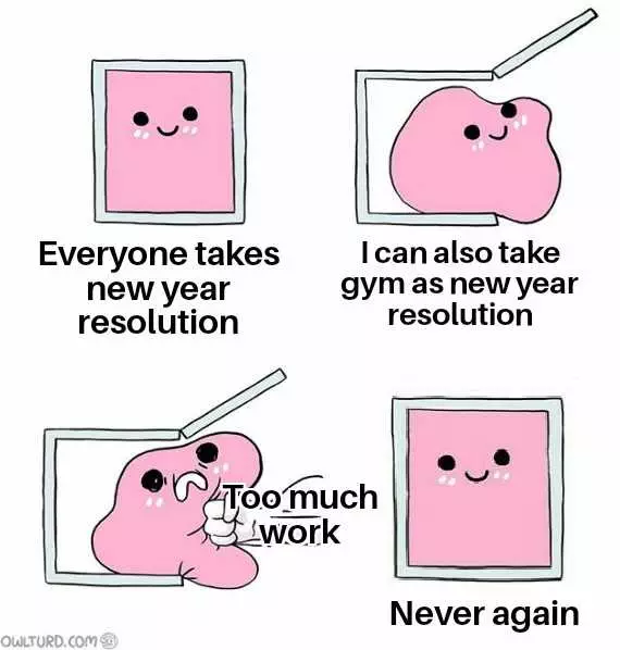 Funny New Years Resolution Meme  Too Much Work