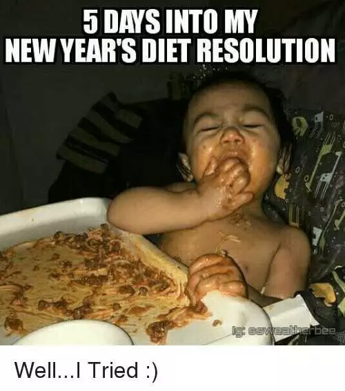 Funny New Years Resolution Meme  New Years Diet