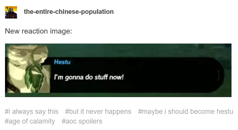 Zelda Memes  Entire Chinese Population
