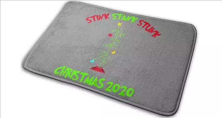 Funniest Christmas Floor Mat  Stink Stank Stunk
