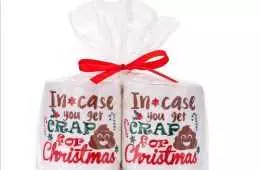 Funny Christmas Gifts  In Case You Get Crap  Toilet Paper Present