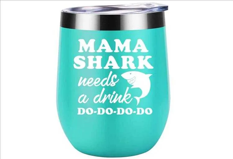Funny Christmas Gifts Idea  Mama Shark Needs A Drink Cup