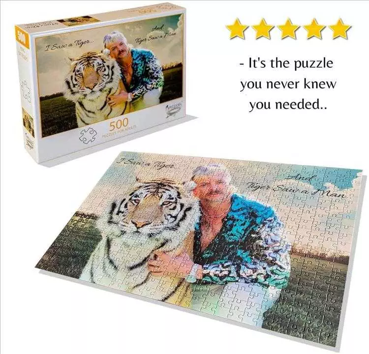 White Elephant Gifts  Tiger King Puzzle
