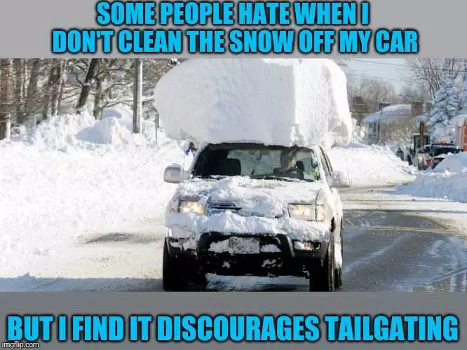 Texas Freeze Memes  Carrying Around Snow Texas On Car Roof