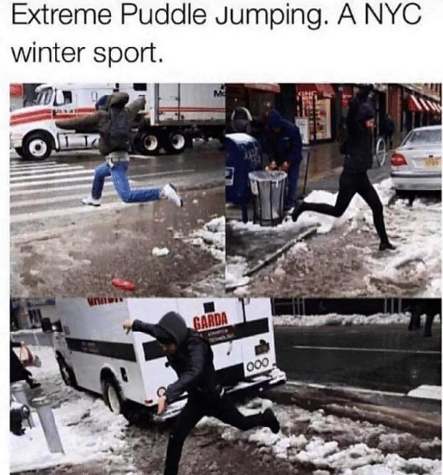 Snow-Meme-2021-Puddle-Jumping Texas Freeze Memes Ok Not Texas But New Winter Sport