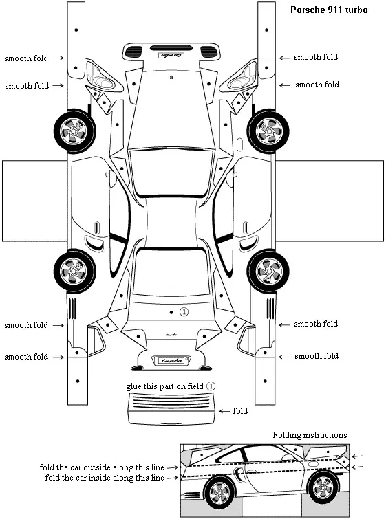 Porsche911 Paper Cutout