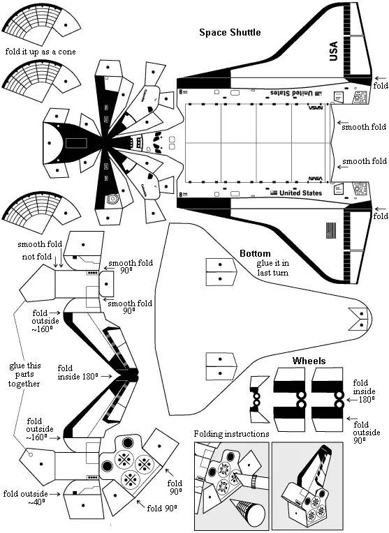 Space Shuttle Paper Cutout
