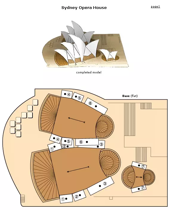 Sydney Opera House Paper Cutout