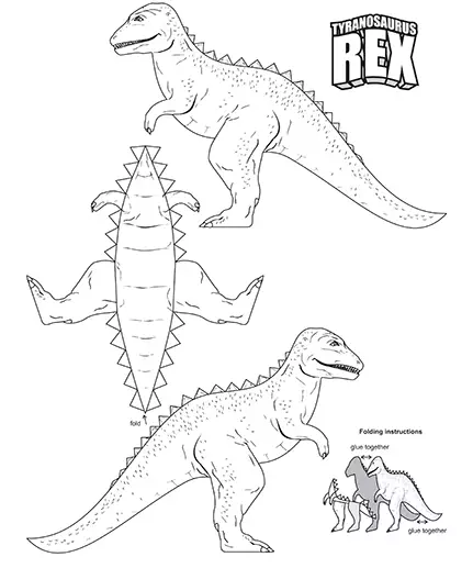 T Rex Dinosaur Paper Cutout
