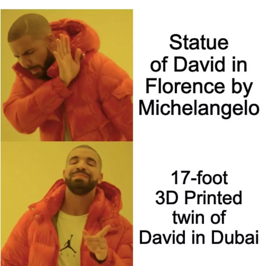 3D Printed Statue Of David Meme