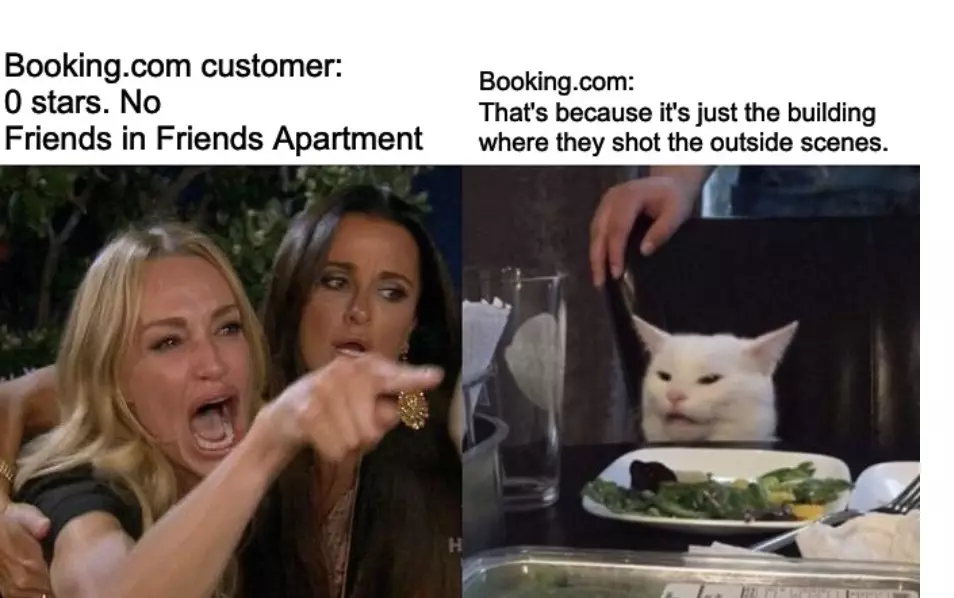 Booking.com Friends Experience Meme