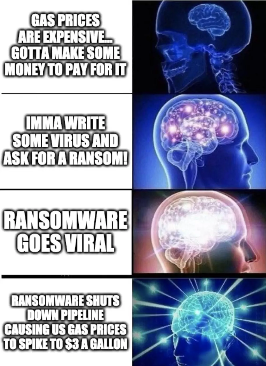 Ransomware Hack Shuts Down Pipeline Meme