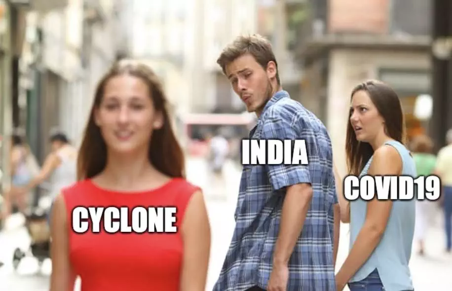 India Hit By Cyclone And Covid19 Meme