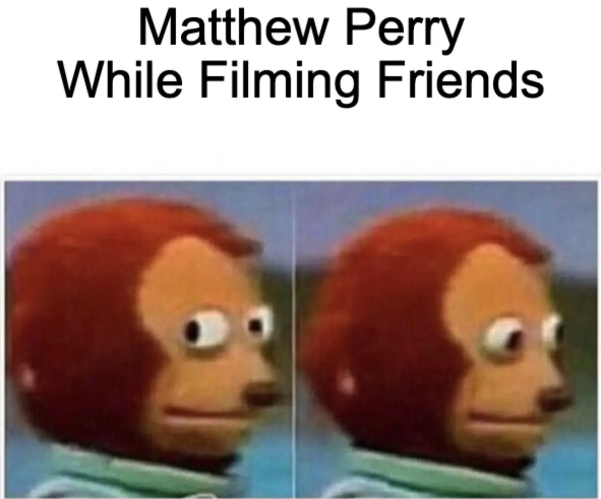 Matthew Perry Had Anxiety While Filming Friends Meme