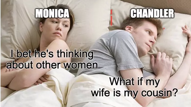 Monica And Chandler Real Life Cousins Meme