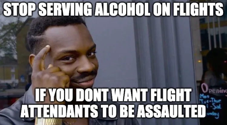 American Airlines Stops Serving Alcohol On Flight Meme