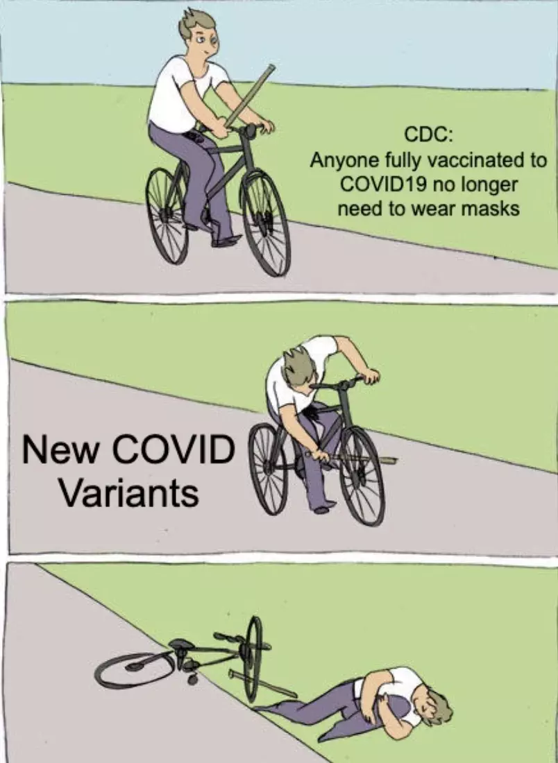 Vaccinated People No Mask Meme